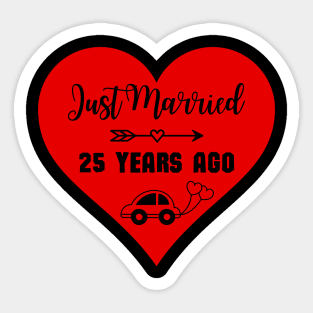 Just Married 25 Years Ago Sticker